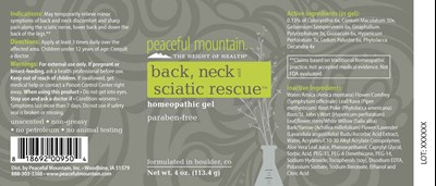 Back, Neck And Sciatic Rescue  Homeopathic Gel (Pmtn0043 Back, Neck And Sciatic Rescue 5 18 26)